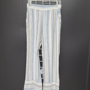 Sharagano Blue and White Striped Pants, Size M